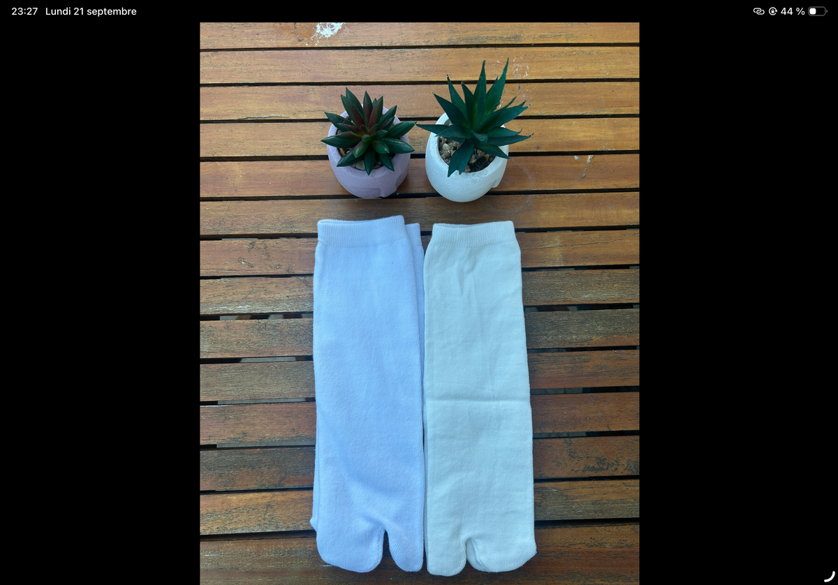 2 Paires de Chaussettes Tabi – Blanc