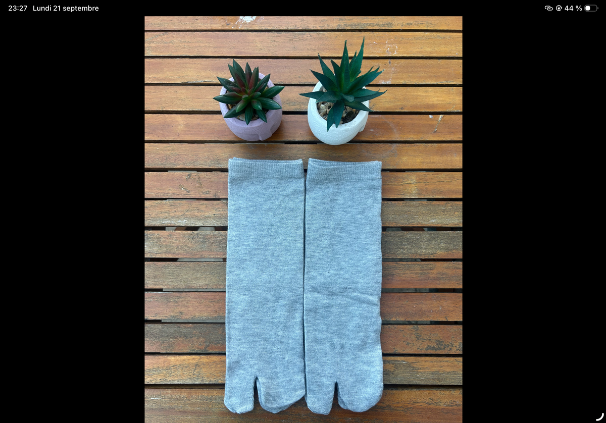 2 Paires de Chaussettes Tabi – Gris