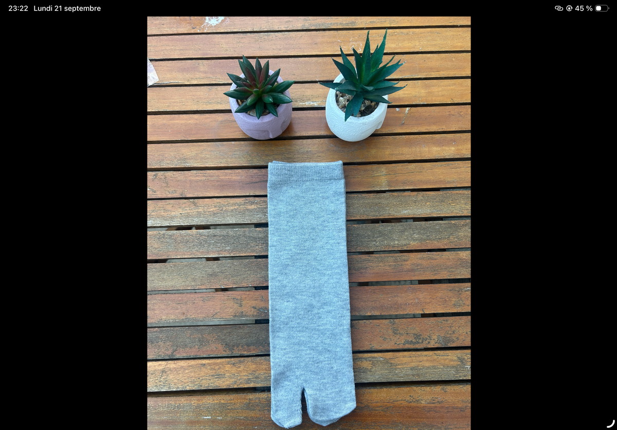 1 Paire de Chaussette Tabi – Gris