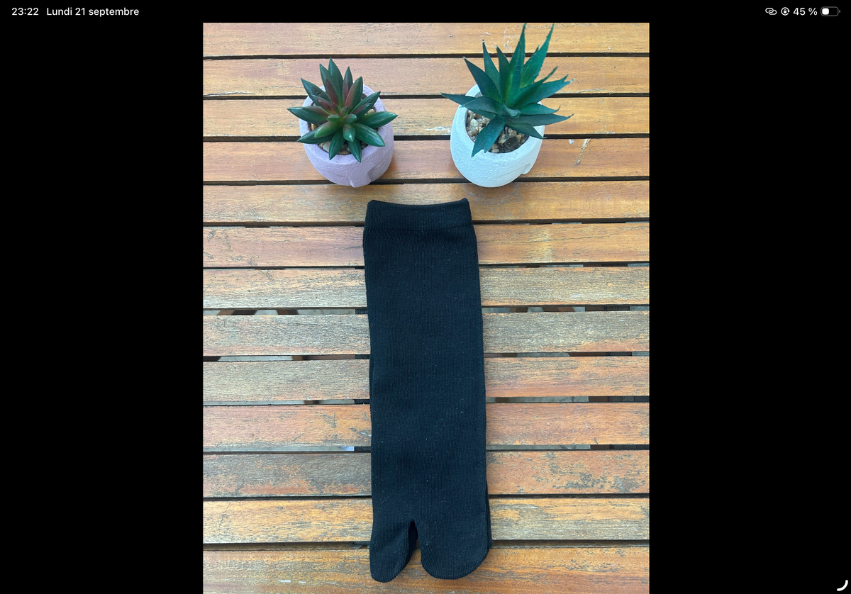 Paire de Chaussette Tabi – Noir