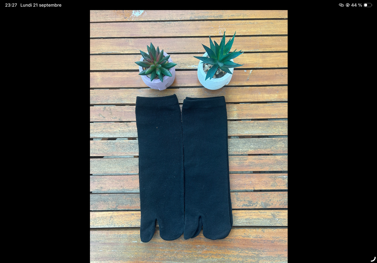 2 Paires de Chaussettes Tabi – Noir