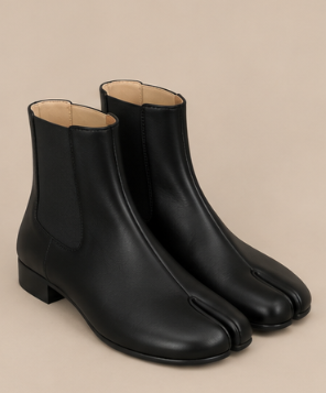 Bottines Chelsea Tabi Noir – Semelle Plat
