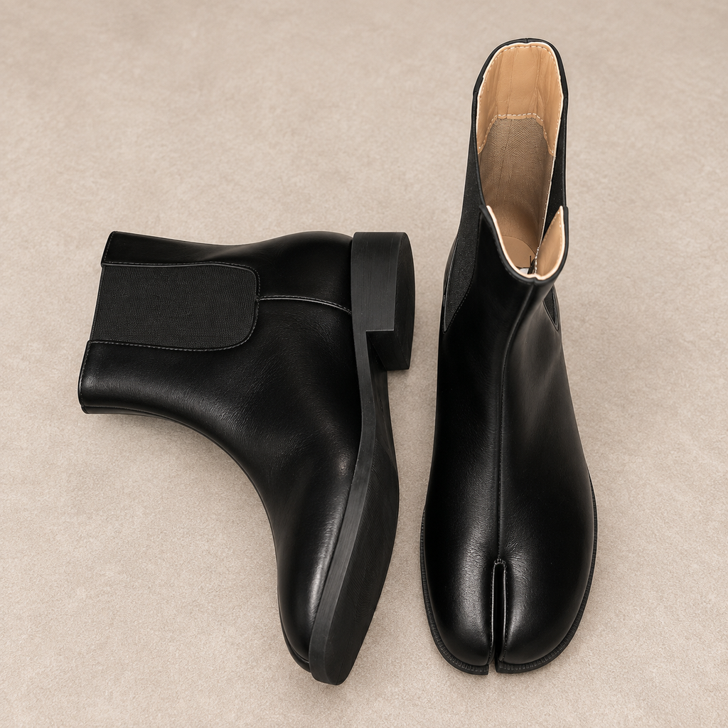 Bottines Chelsea Tabi Noir – Semelle Plat
