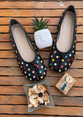 Ballerine Tabi à Pois — Noir Multicolore