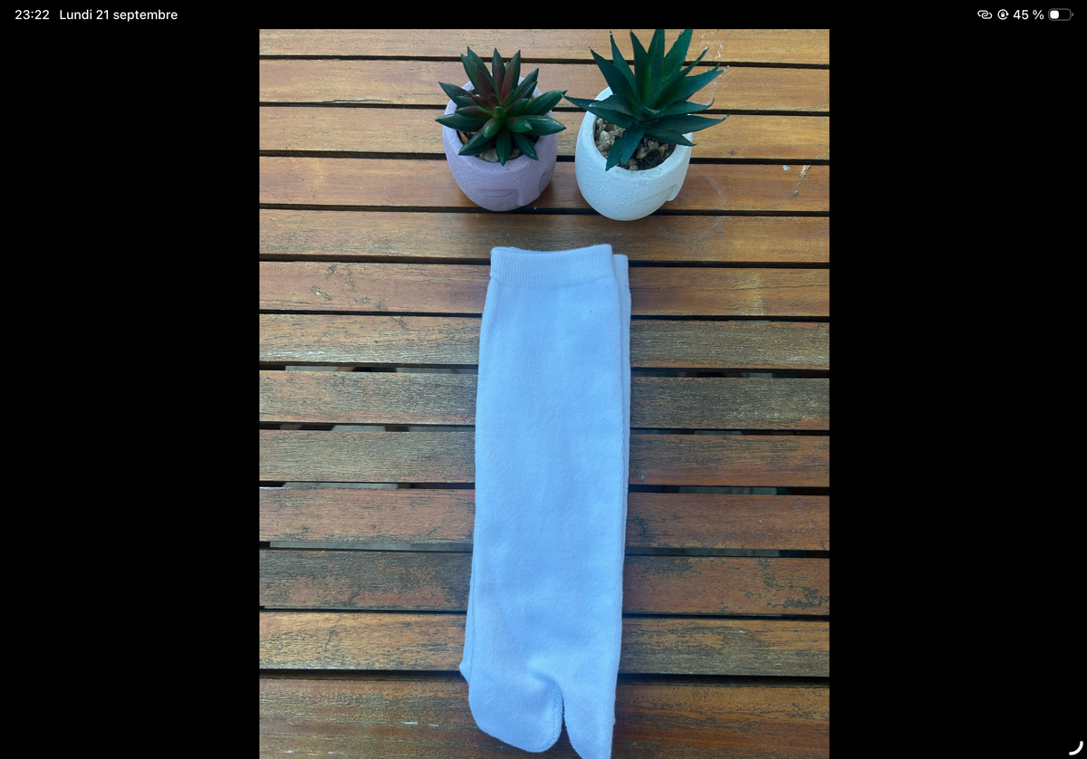 Paire de Chaussette Tabi – Blanc