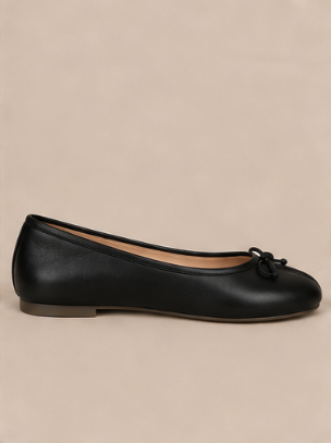 Ballerine Tabi à Nœud — Noir