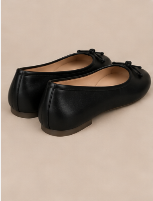 Ballerine Tabi à Nœud — Noir