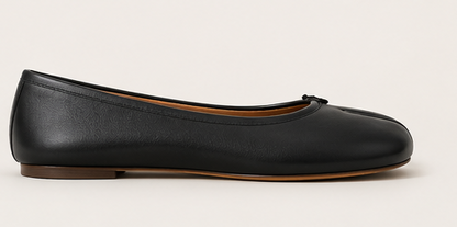 Ballerines Tabi classiques en cuir noir pour femme - House Of The Tabi