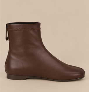 Bottine Tabi Marron – Fermeture zippée à l’arrière