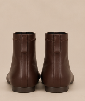 Bottine Tabi Marron – Fermeture zippée à l’arrière