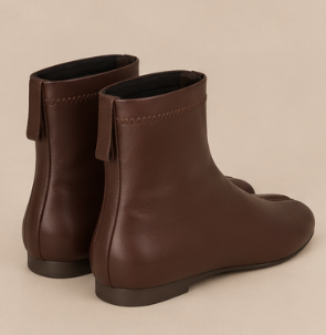 Bottine Tabi Marron – Fermeture zippée à l’arrière