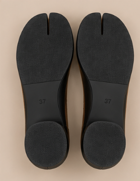 Bottine Tabi à Talons Marron – Effet Daim