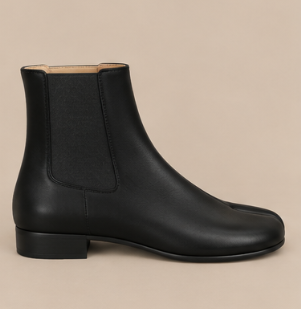 Bottines Chelsea Tabi Noir – Semelle Plat