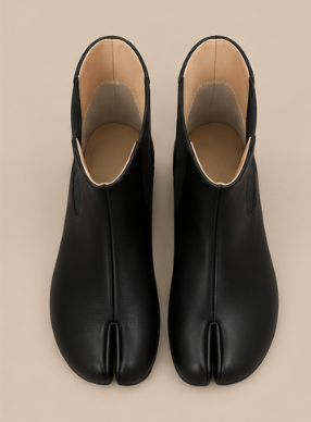Bottines Chelsea Tabi Noir – Semelle Plat