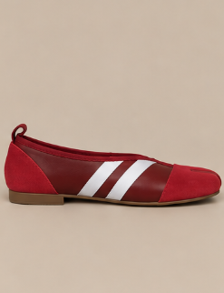 Mary Jane Tabi à Brides Croisées – Rouge