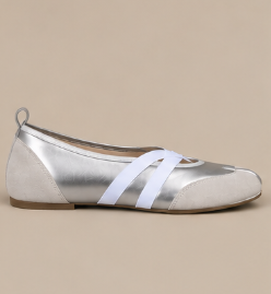 Mary Jane Tabi à Brides Croisées — Argenté