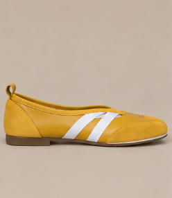 Mary Jane Tabi à Brides Croisées — Jaune