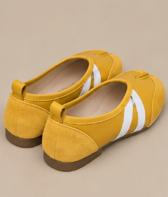Mary Jane Tabi à Brides Croisées — Jaune