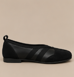 Mary Jane Tabi à Brides Croisées — Noir