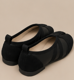 Mary Jane Tabi à Brides Croisées — Noir