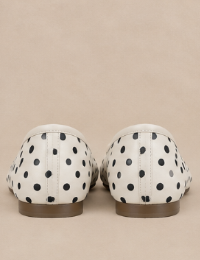 Ballerine Tabi à Pois — Blanc & Noir