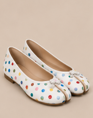 Ballerine Tabi à Pois — Noir Multicolore