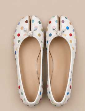Ballerine Tabi à Pois — Noir Multicolore