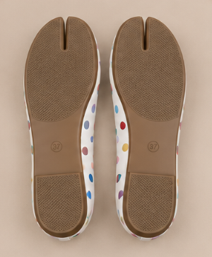 Ballerine Tabi à Pois — Noir Multicolore