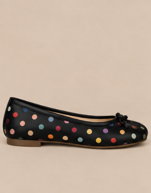 Ballerine Tabi à Pois — Noir Multicolore