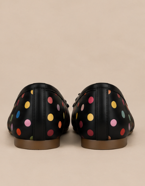 Ballerine Tabi à Pois — Noir Multicolore