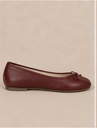 Ballerine Tabi à Nœud — Rouge